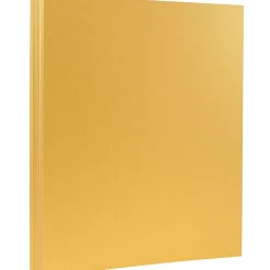 JAM Paper Card Stock<110 lb. Cardstock Paper, 8.5" x 11", Gold Stardream, 50 Sheets/Pack (173SD8511GO285)