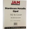 JAM Paper Card Stock<110 lb. Cardstock Paper, 8.5" x 11", Opal Ivory Stardream, 50 Sheets/Pack (173SD8511OP285)