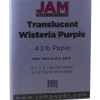 JAM Paper Card Stock<43 lb. Cardstock Paper, 8.5" x 11", Wisteria Purple, 250 Sheets/Ream (1592216B)