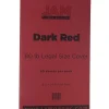 JAM Paper Card Stock<80 lb. Cardstock Paper, 8.5" x 14", Dark Red, 50 Sheets/Pack (64429525)