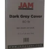 JAM Paper Card Stock<80 lb. Cardstock Paper, 8.5" x 11", Dark Gray, 250 Sheets/Ream (26396471B)