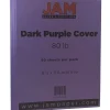 JAM Paper Card Stock<80 lb. Cardstock Paper, 8.5" x 11", Dark Purple, 50 Sheets/Pack (364412786)