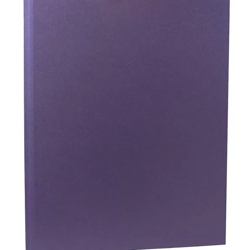 JAM Paper Card Stock<80 lb. Cardstock Paper, 8.5" x 11", Dark Purple, 50 Sheets/Pack (364412786)