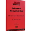 JAM Paper Card Stock<65 lb. Cardstock Paper, 8.5" x 14", Brite Hue Red, 50 Sheets/Pack (16730927)