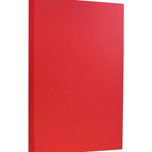 JAM Paper Card Stock<65 lb. Cardstock Paper, 8.5" x 14", Brite Hue Red, 50 Sheets/Pack (16730927)