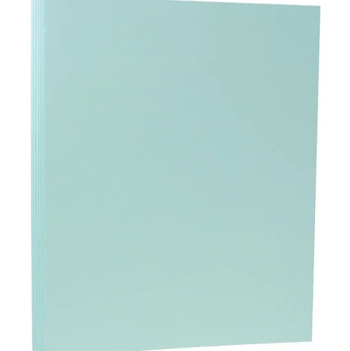 JAM Paper Card Stock<80 lb. Cardstock Paper, 8.5" x 11", Aqua Blue, 250 Sheets/Ream (1524370B)