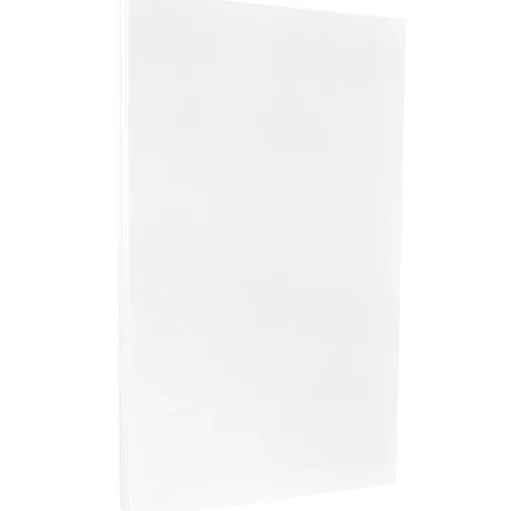 JAM Paper Card Stock<80 lb. Cardstock Paper, 8.5" x 14", Glossy White, 50 Sheets/Pack (236931271)