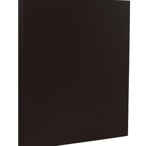 JAM Paper Card Stock<28 lb. Colored Paper, 8.5" x 11", Black, 50 Sheets/Pack (64429571)
