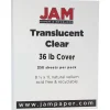 JAM Paper Card Stock<36 lb. Cover Paper, 8.5" x 11", Clear, 250 Sheets/Ream (1566B)