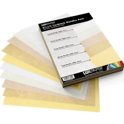 JAM Paper Card Stock<8.5" x 11" Cardstock, 100lb, Metallics Variety Pack, 100/pack (81211-C-MTLLC-1)