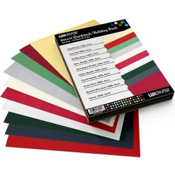 JAM Paper Card Stock<8.5" x 11" Cardstock, 100lb, Holiday Variety Pack, 100/pack (81211-C-HLDY-1)