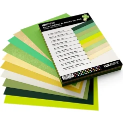 JAM Paper Card Stock<8.5" x 11" Cardstock, 100lb, St. Patrick's Day Variety Pack, 100/pack (81211-C-STPTK-1)