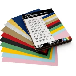 JAM Paper Card Stock<8.5" x 11" Cardstock, 100lb, Variety Pack , 100/pack (81211-C-VRTY-1)