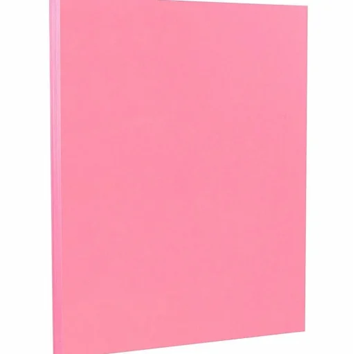 JAM Paper Card Stock<8.5" x 11" Color Cardstock, 65lb, Ultra Pink, 100/pack (103614G)