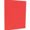 JAM Paper Card Stock<8.5" x 11" Color Cardstock, 65lb, Red, 100/pack (101378G)