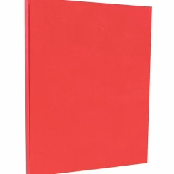 JAM Paper Card Stock<8.5" x 11" Color Cardstock, 65lb, Red, 100/pack (101378G)