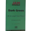 JAM Paper Multipurpose Paper<8.5" x 14" Color Multipurpose Paper, 28 lbs., Dark Green, 50 Sheets/Ream (64429551)