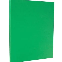 JAM Paper Card Stock<8.5" x 11" Colored Cardstock, 65lb, Green, 100/pack (104190G)