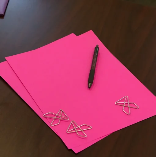 JAM Paper Multipurpose Paper<8.5" x 11" Multipurpose, 24 lbs., Ultra Fuchsia Pink, 100 Sheets/Pack (184931)
