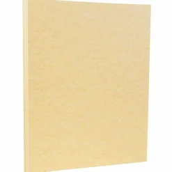 JAM Paper Card Stock<8.5" x 11" Parchment Cardstock, 65lb, Antique Gold, 100/pack (27179G)