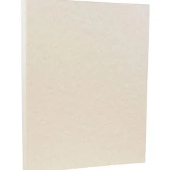 JAM Paper Card Stock<8.5" x 11" Parchment Cardstock, 65lb, Pewter Silver, 100/pack (96600800G)