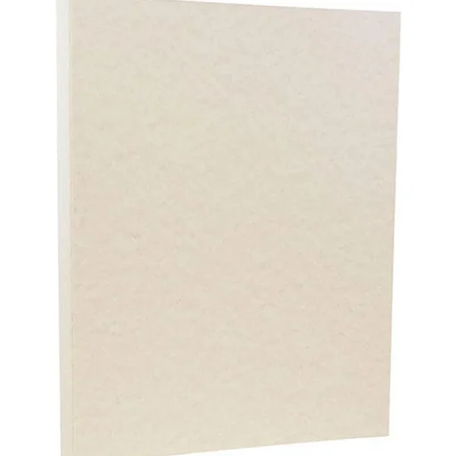 JAM Paper Card Stock<8.5" x 11" Parchment Cardstock, 65lb, Pewter Silver, 100/pack (96600800G)