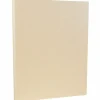 JAM Paper Card Stock<8.5" x 11" Parchment Cardstock, 65lb, Natural, 100/pack (171116G)