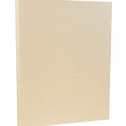 JAM Paper Card Stock<8.5" x 11" Parchment Cardstock, 65lb, Natural, 100/pack (171116G)