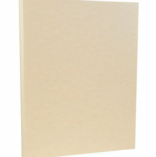 JAM Paper Card Stock<8.5" x 11" Parchment Cardstock, 65lb, Natural, 100/pack (171116G)