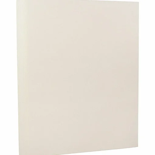 JAM Paper Card Stock<8.5" x 11" Strathmore Cardstock, 88lb, Natural White Wove, 100/pack (301115G)