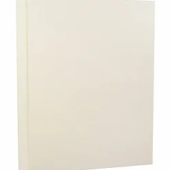 JAM Paper Card Stock<8.5" x 11" Strathmore Cardstock, 88lb, Natural White Linen, 100/pack (144010G)