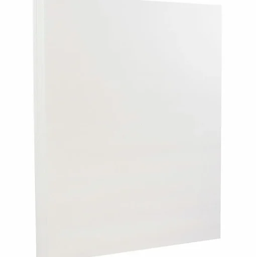 JAM Paper Card Stock<8.5" x 11" Strathmore Cardstock, 88lb, Bright White Wove, 100/pack (191267G)