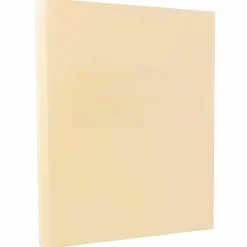 JAM Paper Card Stock<8.5" x 11" Vellum Bristol Cardstock, 67lb, Cream, 100/pack (169824G)