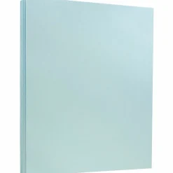 JAM Paper Card Stock<8.5" x 11" Vellum Bristol Cardstock, 110lb, Blue, 100/pack (216916789G)