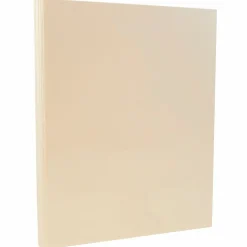 JAM Paper Card Stock<8.5" x 11" Vellum Bristol Index Cardstock, 110lb, Ivory, 100/pack (169851G)