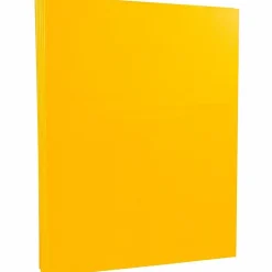JAM Paper Card Stock<8.5" x 11" Vellum Bristol Cardstock, 67lb, Goldenrod, 100/pack (169825G)
