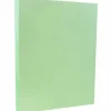 JAM Paper Card Stock<8.5" x 11" Vellum Bristol Cardstock, 110lb, Green, 100/pack (169852G)
