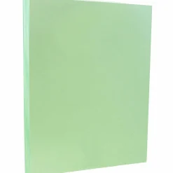 JAM Paper Card Stock<8.5" x 11" Vellum Bristol Cardstock, 110lb, Green, 100/pack (169852G)