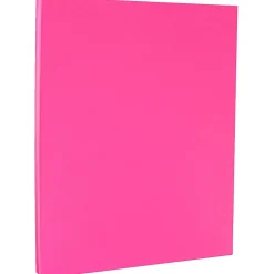 JAM Paper Card Stock<Bright Hue 65 lb. Cardstock Paper, 8.5" x 11", Ultra Fuchsia, 50 Sheets/Pack (184851)
