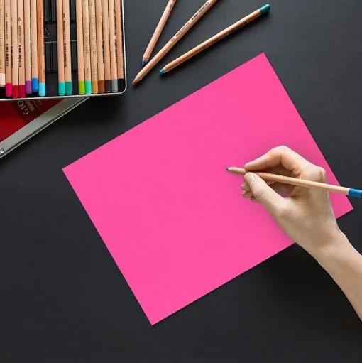 JAM Paper Card Stock<Bright Hue 65 lb. Cardstock Paper, 8.5" x 11", Ultra Fuchsia, 50 Sheets/Pack (184851)