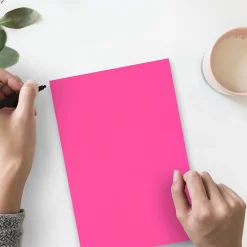 JAM Paper Card Stock<Bright Hue 65 lb. Cardstock Paper, 8.5" x 11", Ultra Fuchsia, 50 Sheets/Pack (184851)