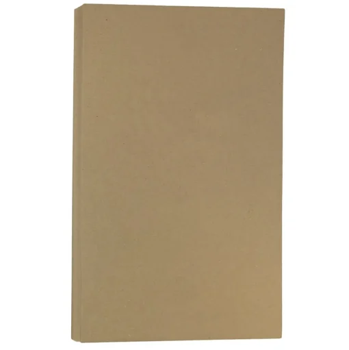 JAM Paper Card Stock<Extra Heavyweight Cardstock Paper, 130 lbs., 8.5" x 14", Brown Kraft, 25 Sheets/Pack (78832697)