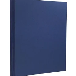 JAM Paper Card Stock<Extra Heavyweight 130 lb. Cardstock Paper, 8.5" x 11", Presidential Blue, 25 Sheets/Pack (296131626)