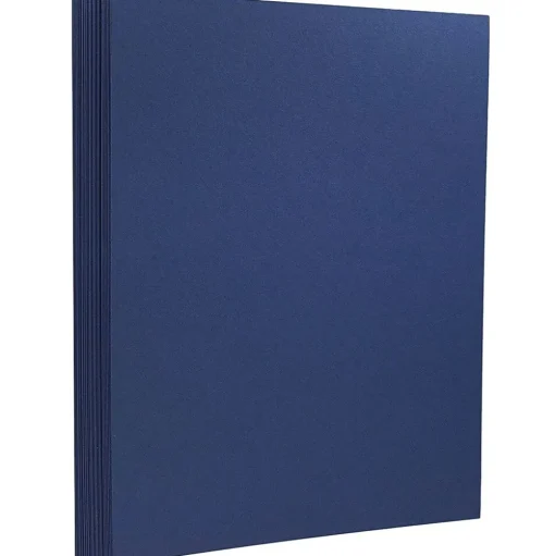 JAM Paper Card Stock<Extra Heavyweight 130 lb. Cardstock Paper, 8.5" x 11", Presidential Blue, 25 Sheets/Pack (296131626)