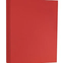 JAM Paper Card Stock<Extra Heavyweight 130 lb. Cardstock Paper, 8.5" x 11", Red, 25 Sheets/Pack (295731621)