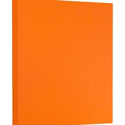 JAM Paper Card Stock<Extra Heavyweight 130 lb. Cardstock Paper, 8.5" x 11", Mandarin Orange, 25 Sheets/Pack (295831634)