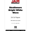 JAM Paper Resume Paper<® Legal Strathmore 24lb Paper, 8.5 x 14, Bright White Wove, 100 Sheets/Pack (2203719135)