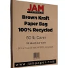 JAM Paper Card Stock<Matte 60 lb. Cardstock Paper, 8.5" x 11", Brown Kraft, 50 Sheets/Pack (LEKR120606)