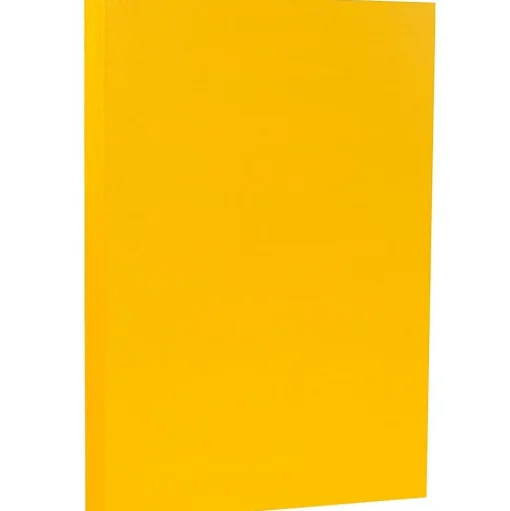 JAM Paper Large Quantity Paper<Matte Colored 8.5" x 14" Copy Paper, 28 lbs., Sunflower Yellow, 50 Sheets/Pack (16729346)