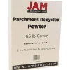 JAM Paper Card Stock<Parchment 65 lb. Cardstock Paper, 8.5" x 11", Pewter Gray, 250 Sheets/Ream (96600800B)